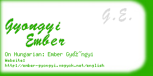 gyongyi ember business card